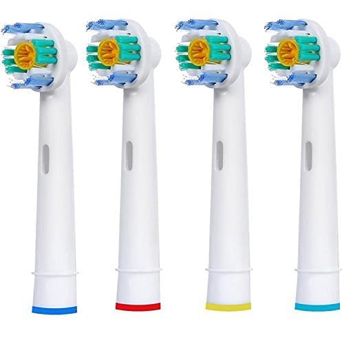 Generic Replacement Toothbrush Heads 3D White for Oral-B Braun, Dual Clean Electric Toothbrushes, 3D Excel, Advance Power, Professional Care, Smart Series, Pro Health, Triumph -4 Pcs Value Pack