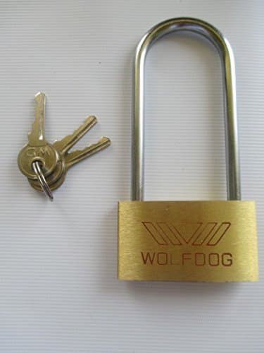 AAJ Extra Long Shackle Padlock 50mm Long Lock 3 Keys safe Garage