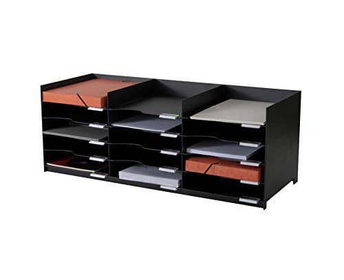 Fast Paper Easy Office Stackable Horizontal Organiser - Black