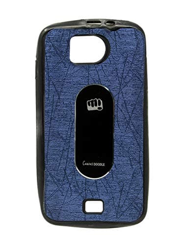 iCandy™ Soft Leather Finish Back Cover for Micromax Canvas Doodle A111 - Blue