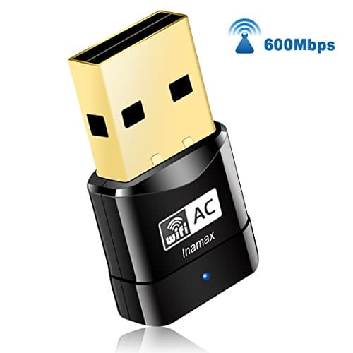 USB Wifi Adapter, AC600 Mini Wireless Network Wifi Dongle for PC /Desktop/Laptop/Tablet, Dual Band (2.4G/150Mbps+5G/433Mbps) 802.11 ac, Support Windows 10/8/8.1/7/Vista/XP/2000, Mac OS 10.4-10.12.6