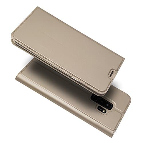 For Samsung Galaxy S9 S9 Plus Case, SingMax Skin Pro Series Ultra Slim Layered Dandy ,Kickstand,Magnetic Closure,TPU bumper,Full Body Protection For Samsung Galaxy S9 smartphone (For Samsung Galaxy S9 S9 Plus, gold)