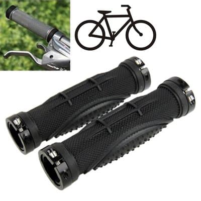 Replacement Bicycle Bike Rubber Handlebar Hand Grip, Black, Pack of 2