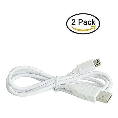 2 Pack NEW USB Charger Cable for Nintendo Wii U Gamepad Controller, Back-up USB Cord Cable Replacement