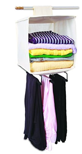 HANGING SHELF CUPBOARD BEDROOM STORAGE ORGANIZER WARDROBE