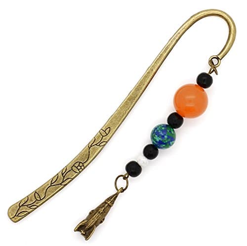 Earth Moon & Sun With Rocket Ship Bookmark Bronze