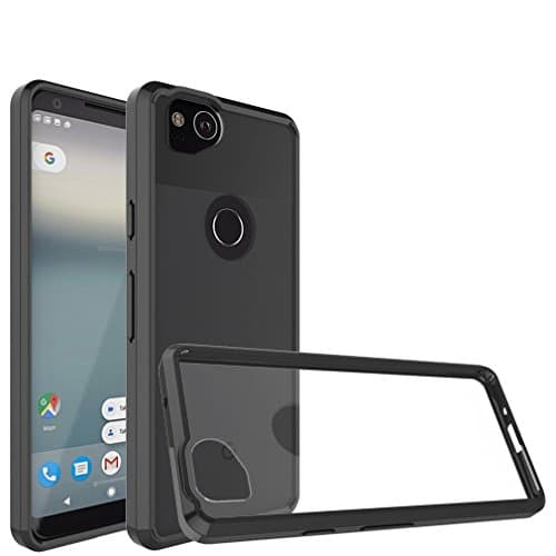 Lbsel Google Pixel 2 Case, Ultra-Clear&amp;Slim Fit TPU Shock Absorption Bumper Anti-Scratches Flexible Soft Protection Phone Case Cover for Google Pixel 2 [5.0" inch][Black][1-Pack] 2017