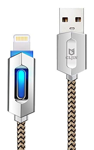 Raild Lightning-1m-Gold LED USB (3.3ft) The Premium Durable Cable [Double Braided Nylon] Gold Plated