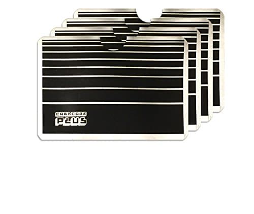 4 Grey RFID/NFC Blocking Credit Card Sleeves by Card Care Plus ™ | Protect Each contactless Card in Your Wallet for The Best Protection | Proven to Work by Thousands of Happy customers!
