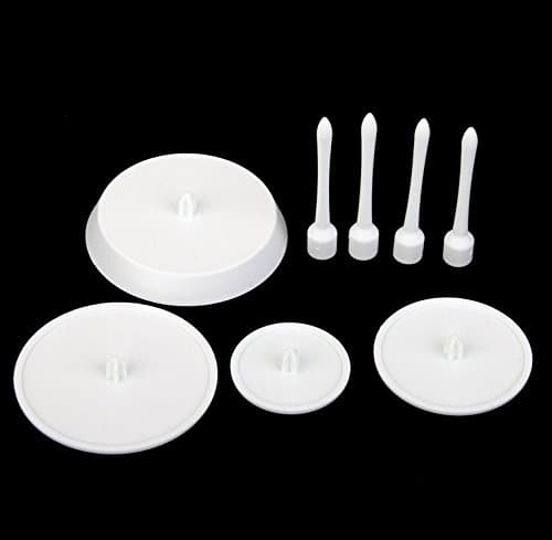 Yeah67886 DIY Sugarcraft Decorating Tool Cupcake Mold Stand Icing Cream Flower Nails Set (White)