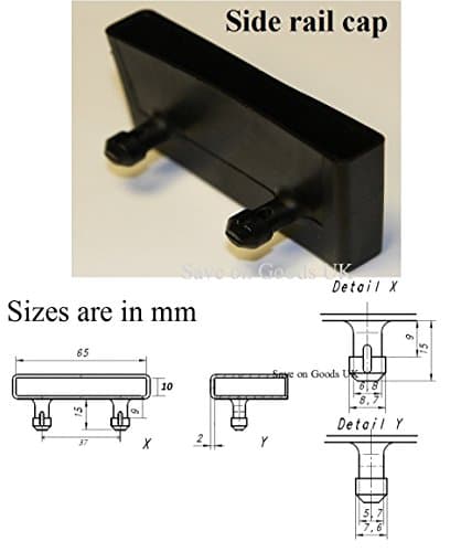 Replacement spare black plastic end bed slat caps.Slatt,slate,slats cups for wood metal bed rail frame (Pack of 28)
