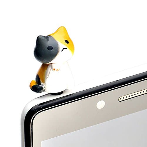 Generic Gray Fortune Lucky Cat Anti Dust Proof Plug Stopper for Iphone 4S Samsung GALAXY Note Edge LG G5 HTC 10 M10 SONY Xperia XA Ultra Z5 Dual E6683