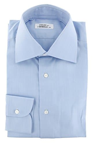 Fray Blue Herringbone Slim Shirt