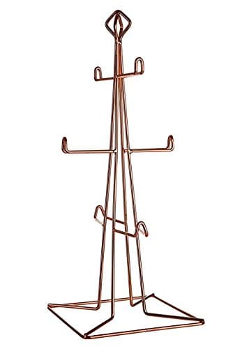 Vertex 6 Cup Mug Tree - Copper Plated - Mug Stand Rack Holder