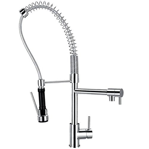 FHLYCF European style modern copper pull type hot and cold water dish basin kitchen faucet
