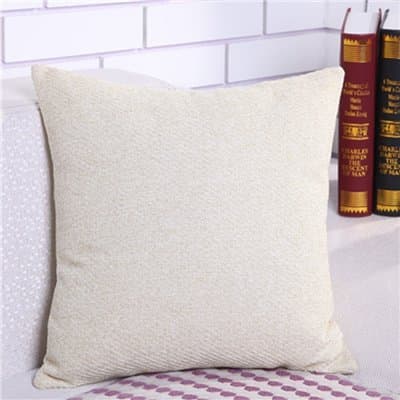 MAYUAN520 Decorative Pillows Pillow Case Solid Red Purple Cotton Linen Waist Pillow Cushion Case Cover Car Sofa Seat Chair Pillowcase Home Textile,Beige