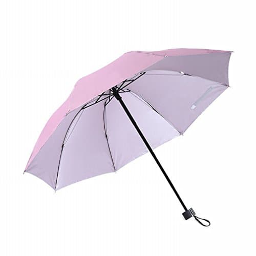 Sunny Umbrella Three Fold Advertising Sun Umbrella Silver Plastic Gift Umbrella Business Activities Gift Umbrella,Pink