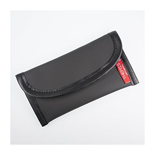 Themis Premium XL/Security GSM/LTE/RFID/NFC Shield – iPhone 4/S/5/S/High-Quality Nano Fabric, 2 Pockets, 2 Layers Flexible Shield, made in Germany Size 16,5 cm x 9 cm