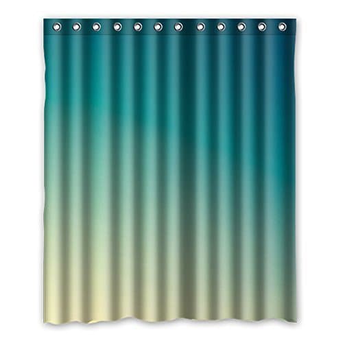 Custom Gradient Blue-green Shower Curtain Polyester Bathroom Waterproof Decor 60"x72" (152cm x 183cm)