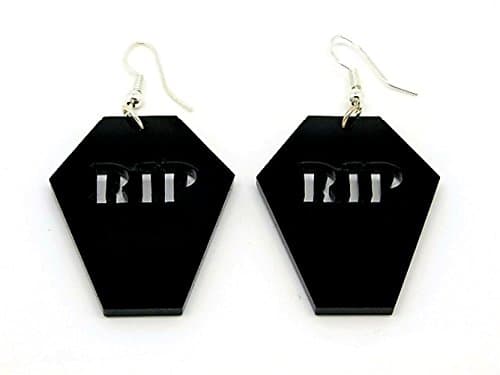 Black Coffin Earrings