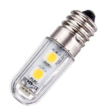 1W E14 Led Mini Bulb 7 SMD 5050 60Lm Warm/Cool White 220V 240V for Refrigerator Fridge Freezer (1 Piece) , warm white