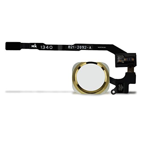iPhone 5S Home Button with Flex Cable Finger Sensor Metal Bracket Black