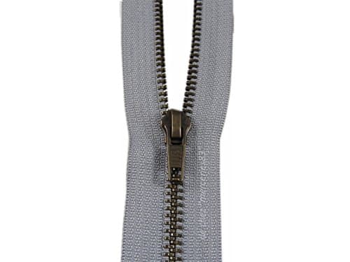 Zip 55 cm – 5 mm Brass – A Runner Metal Mesh Zipper can be opened Grey Grey Zip Mesh Metal Brass 55 cm Width 3 cm.