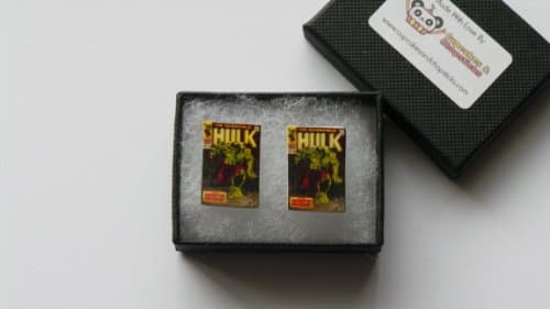 The Incredible Hulk Comic Book Cover Earrings (Studs)