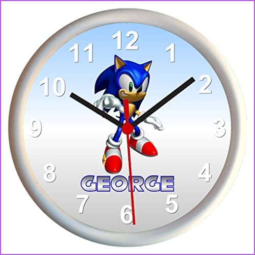 Personalised SONIC THE HEDGEHOG Wall Clock - An Ideal Gift