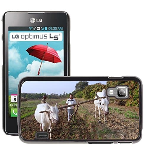 Super Stellar Slim PC Hard Case Cover Skin Armor Shell Protection // M00126092 Ox-Plough Tiller Ox Plough Farmer // LG Optimus L5 II Dual E455 / E460