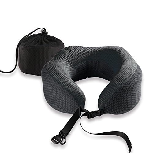Travel Neck Pillows Memory Foam for Sleeping Head Neck Support with Drawstring Bag,Washable Cover
