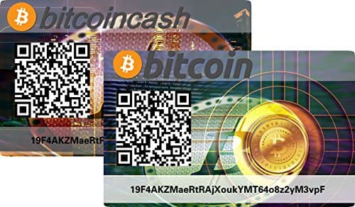 Bitcoin and Bitcoin Cash Card Wallet Set