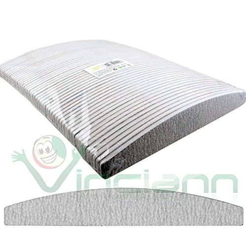 Kit Professional 50 Lime Bilateral File Crescent 100 Grit 180 Nail Nail