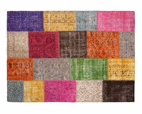 Yagmur:Multi-Colour Patchwork Carpet Overdyed Handmade in Turkey Buy Online in All Sizes (300cm x 400cm / 9' 10.1'' x 13' 1.4'')