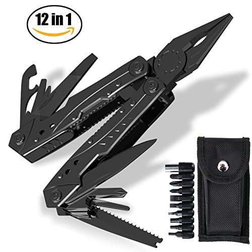 Multitool,Tintec Multi Tools 12-in-1 Stainless Steel Outdoor Folding Multi Pliers