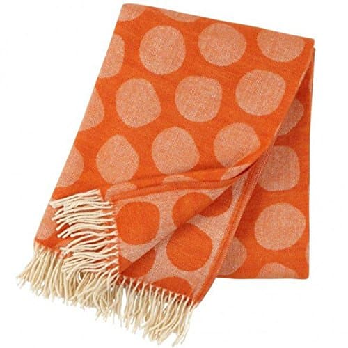 Klippan Dotty Orange Merino &amp; Lambs Wool Throw