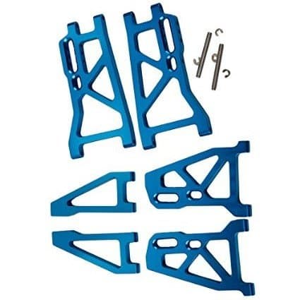 Yiguo Front/Rear Lower Suspension Arm &amp; Front Upper Suspension Arm kit for FS RC 1:10 Big Castor Truck Upgrade Blue