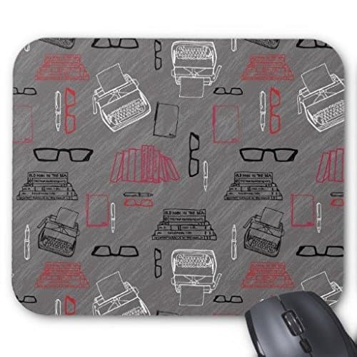 Gaming Mouse Pad Writer Colorful Pattern Rectangle Office Mousepad 9" x 7"