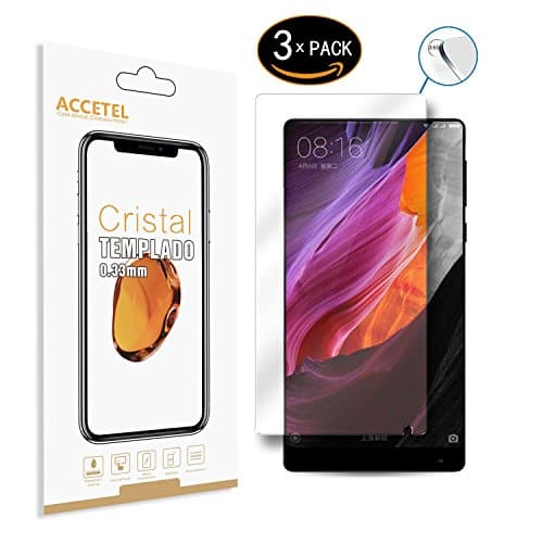 RE3O Screen protector for Xiaomi Mi Mix shatterproof screen protector tempered glass film compatible with Xiaomi Mi Mix 6.4'' inches transparent 3-PACK