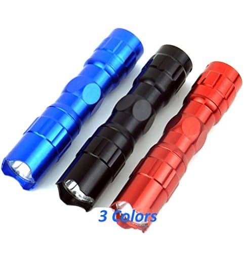 Heemepink Super Bright 3W Pocket LED Mini Waterproof AA Flashlight Torch Light Lamp With Strap Keychain
