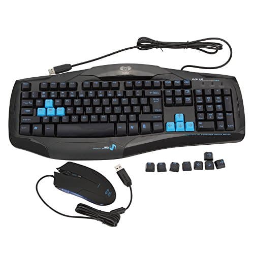 E-3LUE Cobra Wired Gaming Keyboard & Mouse Bundles/Combos+USB Cable interface By Koolertron