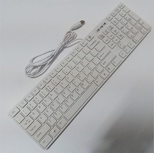 General slim multimedia USB wired keyboard computer keyboard Office white chocolate black , neutral white + film + color box