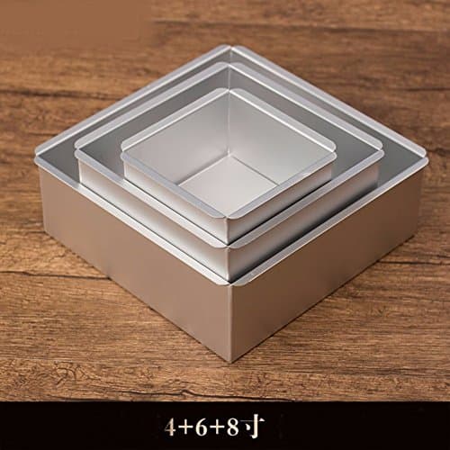 QPSSP Square Bottom Mold Baking Cake Mold 6-8 Inch Chiffon Cake Baking Anode Tools Oven,D