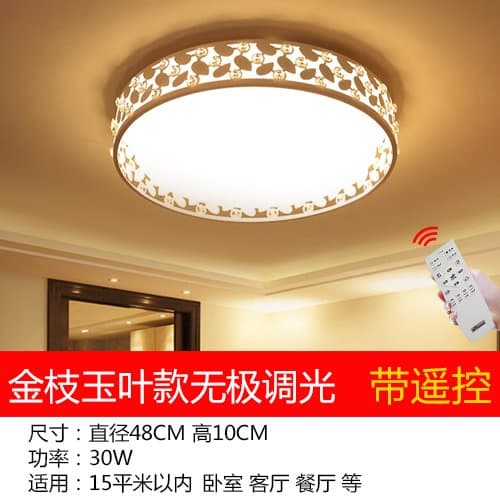 Led ceiling lamp, warm and romantic bedroom, light fitting, modern children's book, room geometry, living room, lamp circle,Descendants of royal families paragraph electrodeless dimming.