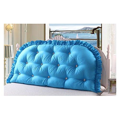Cotton bed cushion pillow. ( Color : Blue )