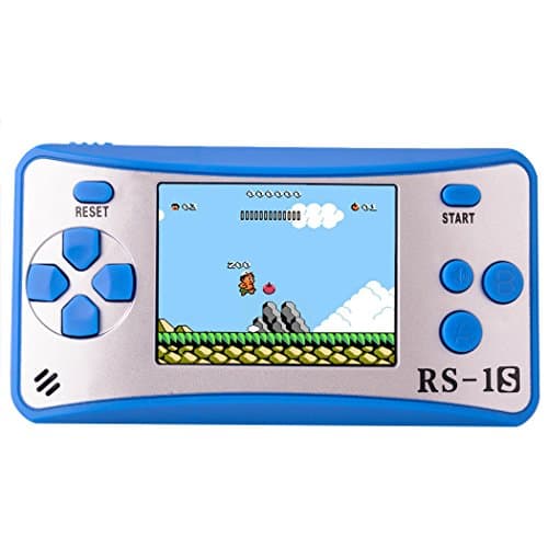 Kids Retro Handheld Game Console with Built in 168 Classic 80's Old Video Games Portable Gaming Player Boy Arcade System Playstation Unique Gift for Children (Blue)
