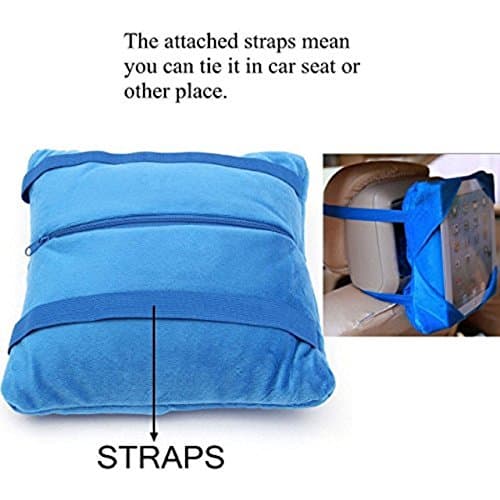 Pillow 3 IN 1 Multi functional Travel Tablet Case Cover Mount Holder (Blue)