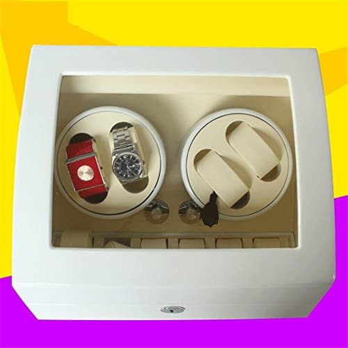 SJGNB 4 + 6 On the linked list box Shaker motor Electric rotating Akihito wooden box Automatic winding box Jewelry High-end display box , full white 4+6 , 12