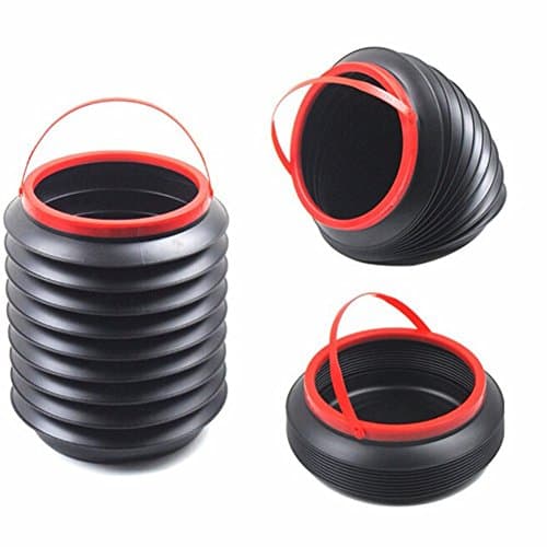 Myfei 4L Outdoor Camping Collapsible Water Bucket, Multi-function Car Storage Bucket for Car Environmentall Bucket Plastic Dustbin