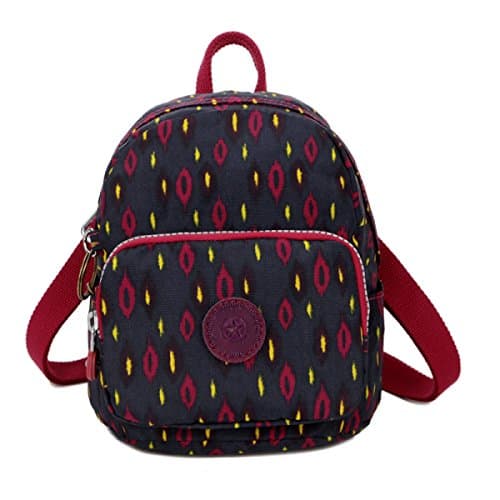 FZHLY New Nylon Shoulder Diagonal Package Multi-functional Nylon Shoulder Bag,Redlips